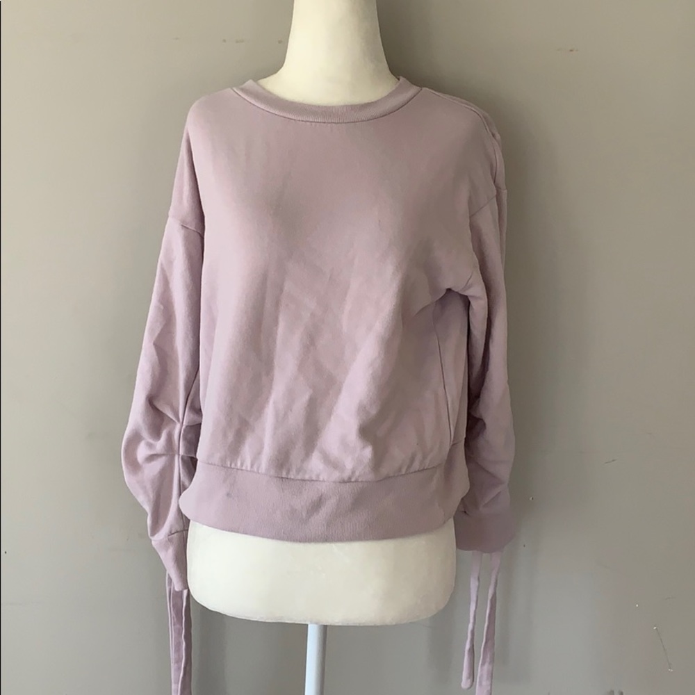 Cute Sweater with Tie Sleeves